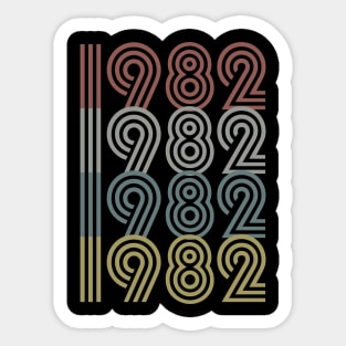 1982 Birth Year Retro Style Sticker